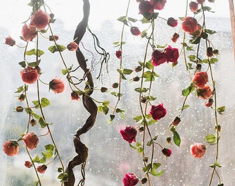 Artificial Rose Branch Vine in Pink 59" Long