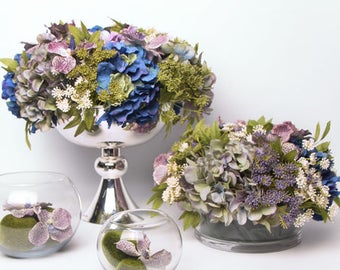 Luxury Blue Purple Butterfly Valley Flower Arrangement