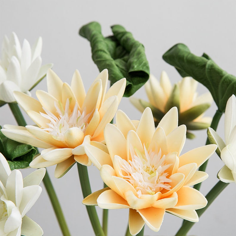 Artificial Lotus Flower Stem 12 Tall Etsy
