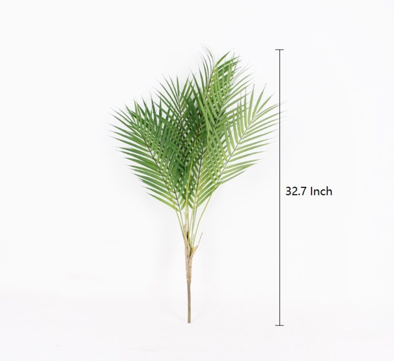 Artificial Palm Leaf Stems 33 Tall Etsy