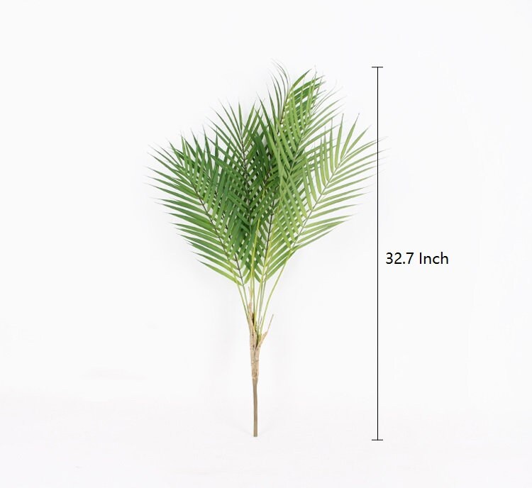 Artificial Palm Leaf Stems 33 Tall Etsy