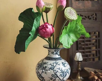 Artificial Lotus Flower and Seedpod