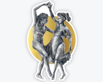 Aufkleber: Gold Gigue Dancers