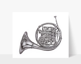 Art Print: French Horn