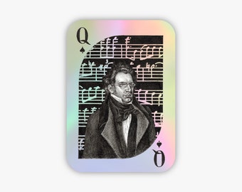 Sticker: Schubert Playing Card (Pearlescent)
