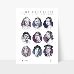 Classroom Poster: Nine Composers (who all happen to be women)