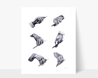 Art Print: Viola Bow Holds