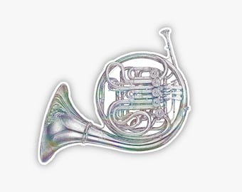 Sticker: Holo French Horn