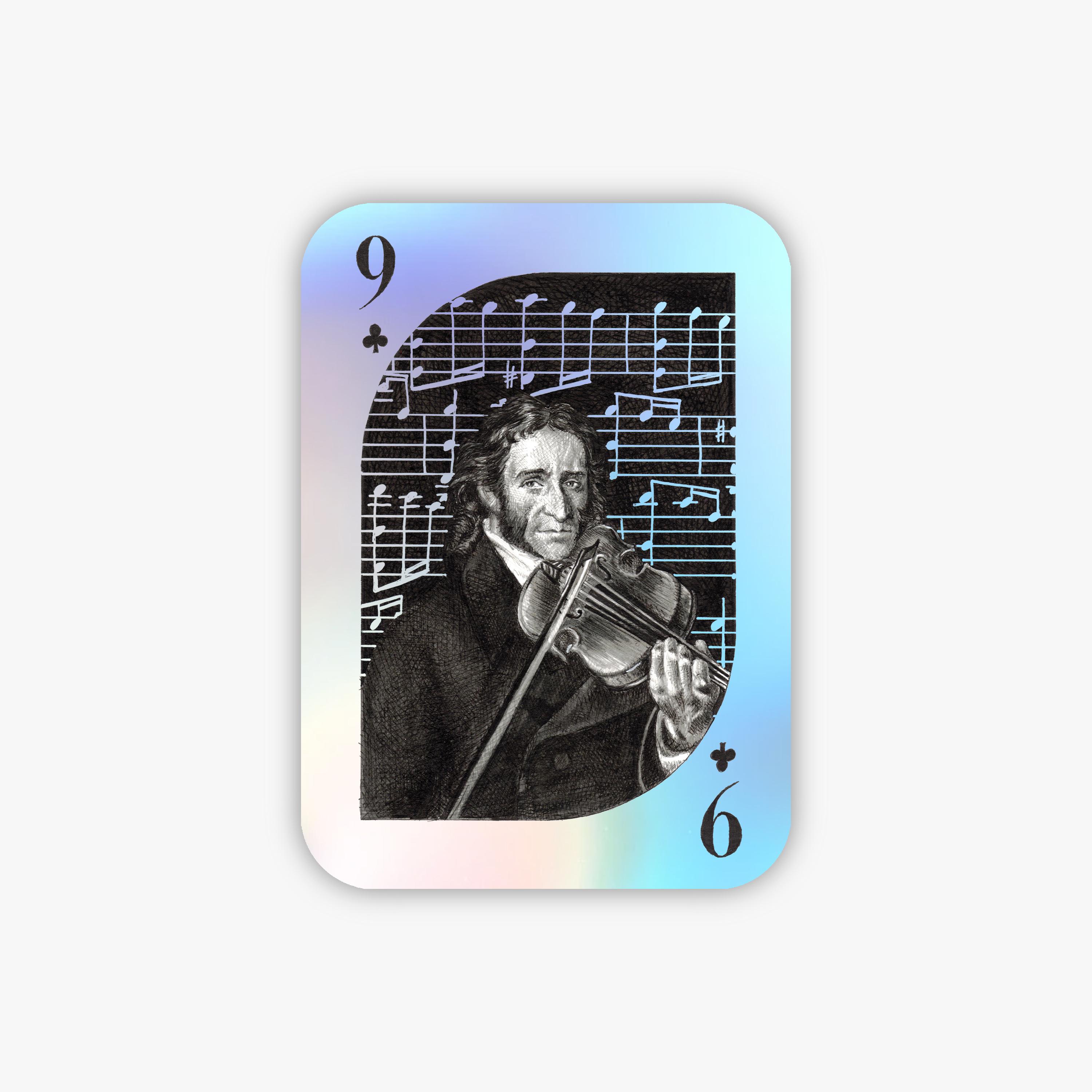 Sticker: Paganini Playing Card (Pearlescent)