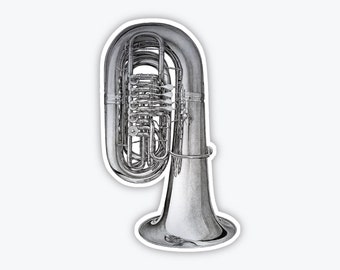 Sticker: Metallic Tuba