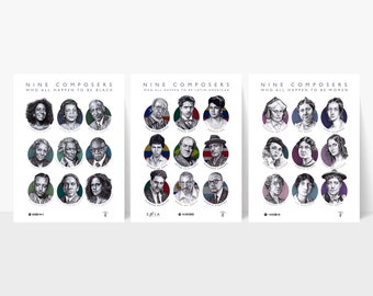 Classroom Poster: Nine Composers Bundle Set (3)