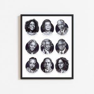 Framed Print: Nine Composers (who all happen to be Black) *Profits Donated