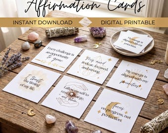 Tarjetas de afirmaciones diarias: mensajes positivos imprimibles para motivarse