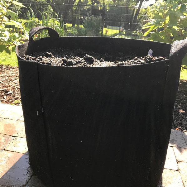 20 Gallon Pot Planter - Potato Onions Root Veggies Flowers - Fabric felt-like Grow Bags Urban Gardener Patio Gardening - Breathable Growing