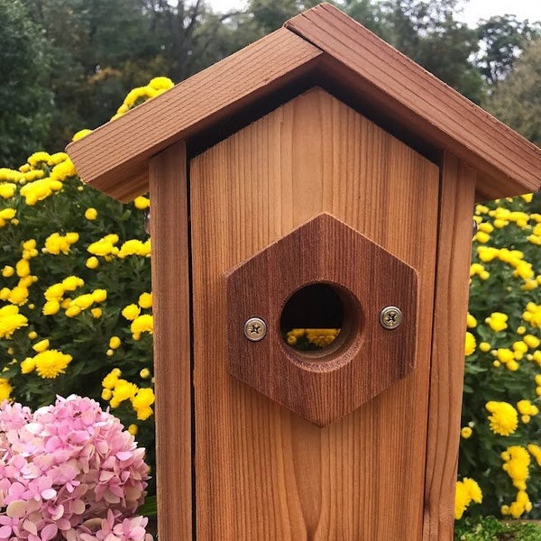 Wooden Bird Houses Etsy