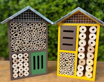 Tin Roof Pollinator Hotel - Mason Bee House Organic Gardening Garden Gift