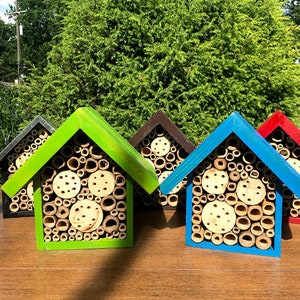 Woodward Pollinator House 1 room - Leaf Cutter & Mason Bees Insect Hotel Habitat - Native Gardens - Organic Gardening Gardener Nature Gift