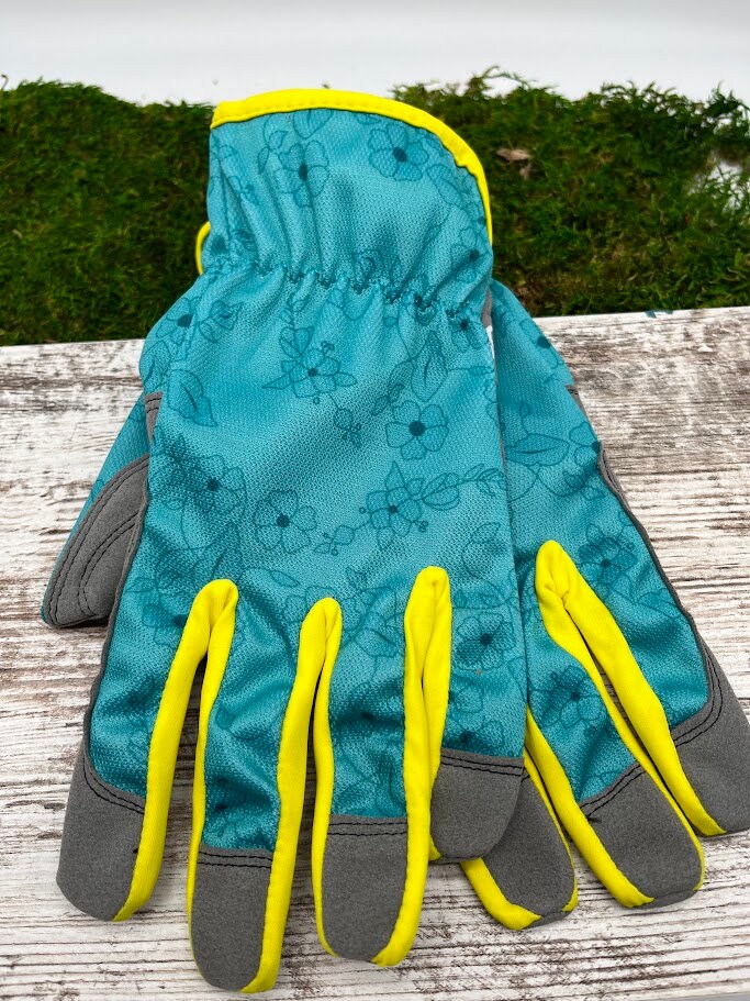 Guantes De Jardinería Para Mujer MSUPSAV - Con Diseño Floral, Talla M, Palma De Piel Sintética Y Elastano