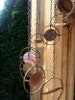 Double Earth Spiral - Hanging Yard Art - Copper Color Metal Wind SPINNER - Garden Gift 