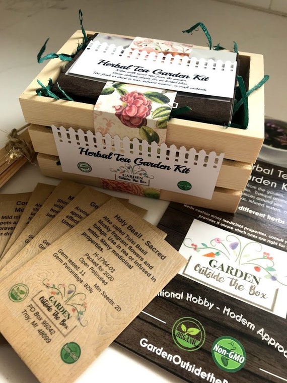 Kit de tisane pour jardin 100 % biologique Graines de jardin