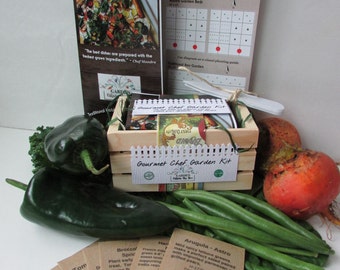 Gourmet Chef Organic Garden Seed Kit Collection - Foodie Gardening Gift