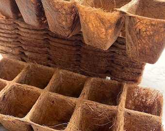 Coconut Coir 10 cell pack pots Eco-Friendly Plant-able planters - Plastic Free Compostable