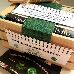 Mediterranean Herb Garden Collection Organic Garden Seeds Fun Easy Specialty Garden Grow Kit Unique Gardening Gift Set Zatar image 2