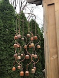 24 Bells Fairy Garden Art Chime - Hanging Yard Art - Copper Color Metal Wind Chime - Garden Gift