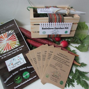 Rainbow Garden Seed Collection: Funky Multi-Color Veggies - Kids Garden Grow Kit