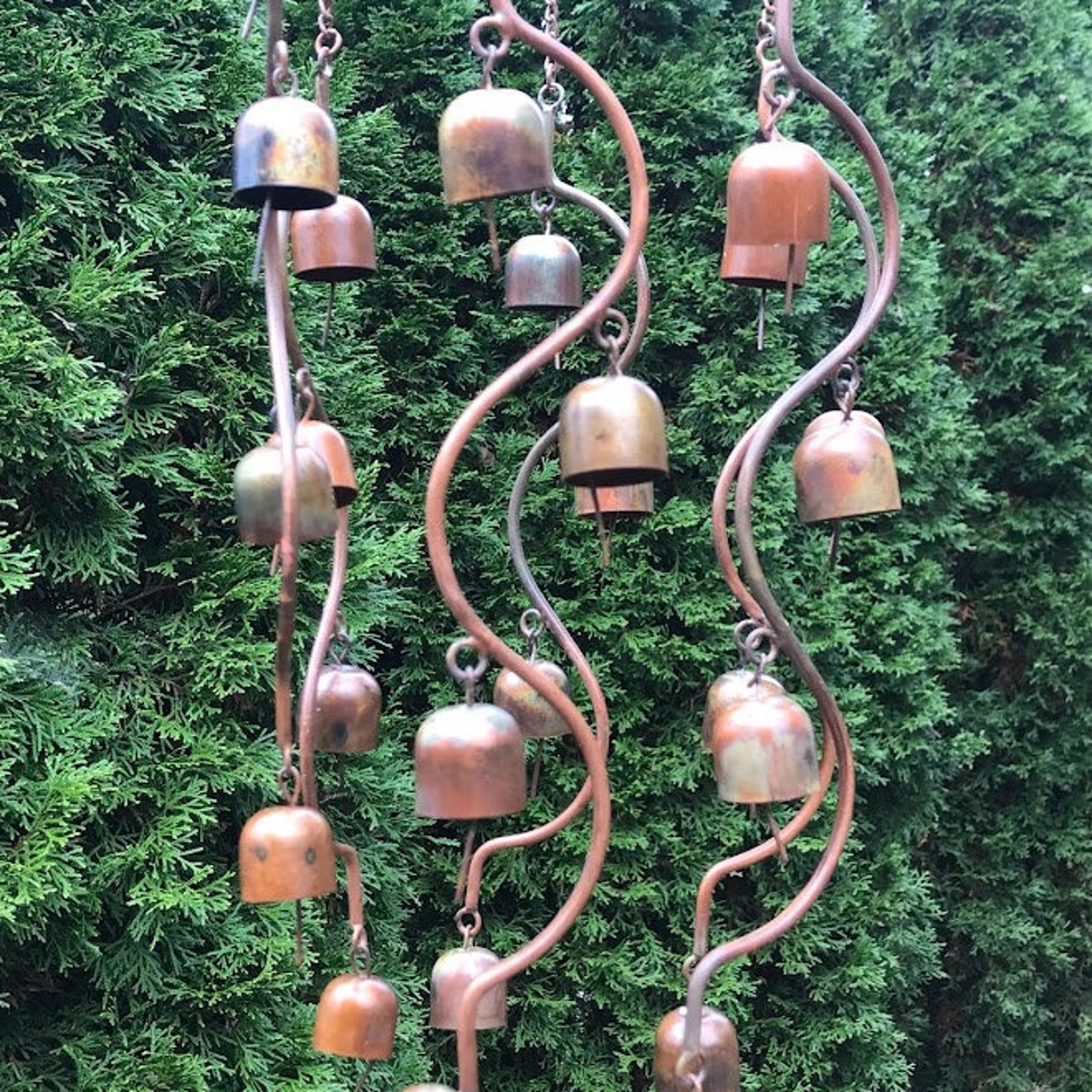 24 Bells Fairy Garden Art Chime Hanging Yard Art Copper Color Metal Wind Chime Garden Gift - Etsy
