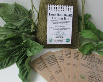 Love that Basil!  Craft Cocktails - Grow Kit - 100% Organic - Custom Garden Seeds - Fun & Easy Specialty Garden - Unique Gardening Gift
