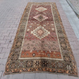 5x12.2 ft Vintage UNique Turkish Kars Wool Rug