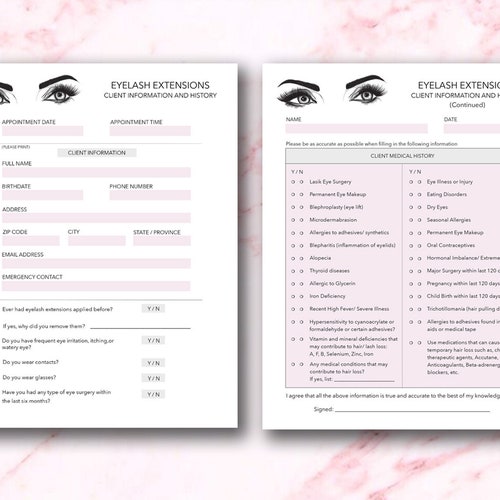 Printable Customizable Eyelash Extension Business Spa PDF - Etsy