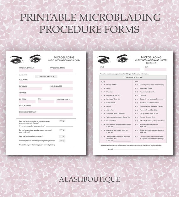 Printable Microblading Consent And Release Form Printable Forms Free Printable Microblading Consent And Release Form Printable Forms Free
