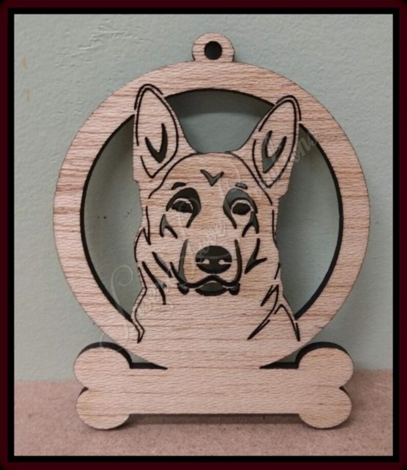 German Shepherd Style 1 Laser Cut Wood Dog Ornament Can Etsy