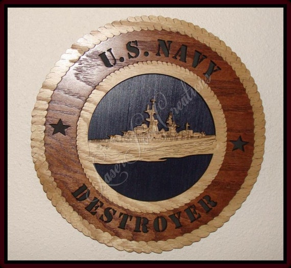 Operations Specialist US Navy Laser Cut 3D Wood Wall Tribute Plaque 11 1/4