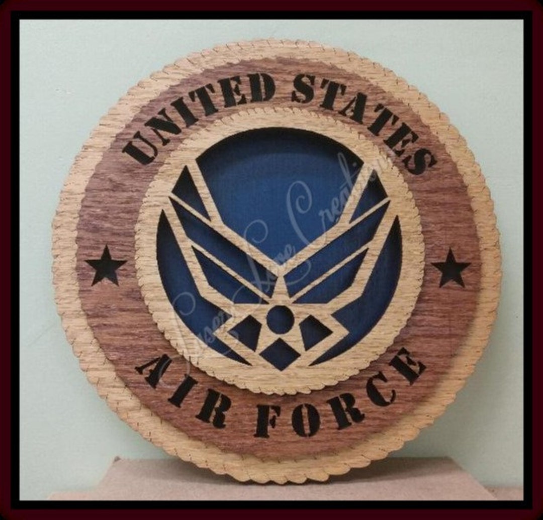 US Air Force New Logo Laser Cut 3D Wood Wall Tribute - Etsy
