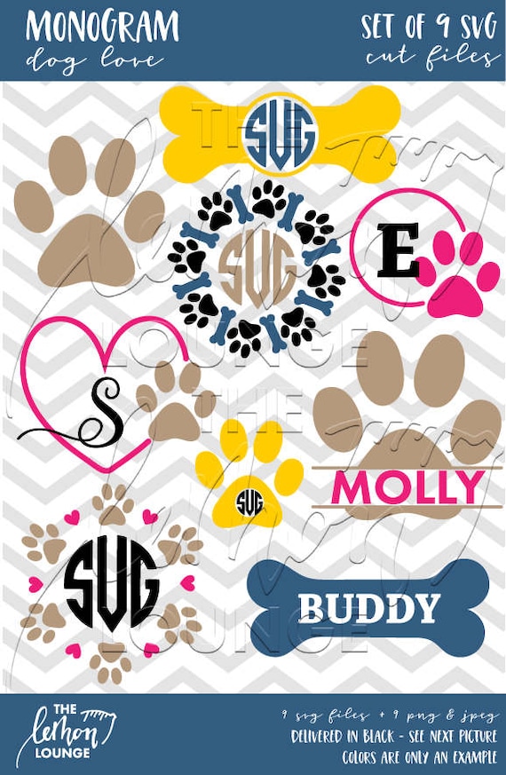 Download Dog Monogram svg 9 monogram svg files dog svg files pet | Etsy