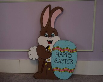 4 Ft Glitter Easter Bunny Yard Decoration Outdoor Easter Etsy