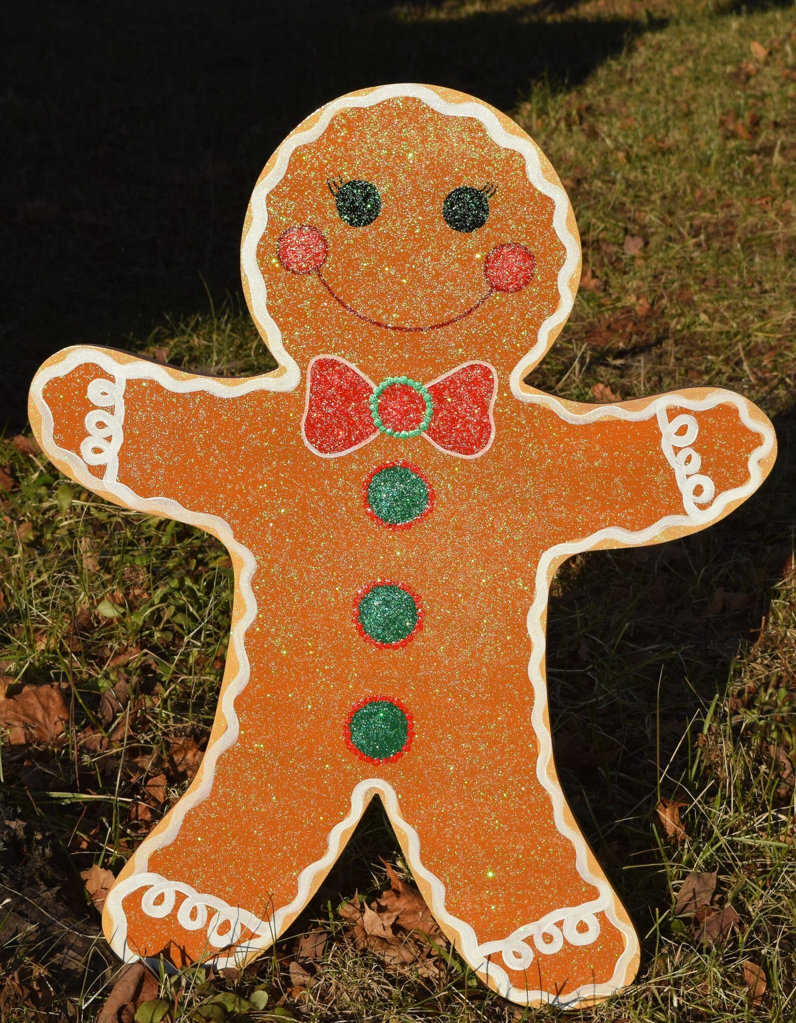1 Gingerbread Man Yard Stake Gingerbread Man Yard Decoration Etsy