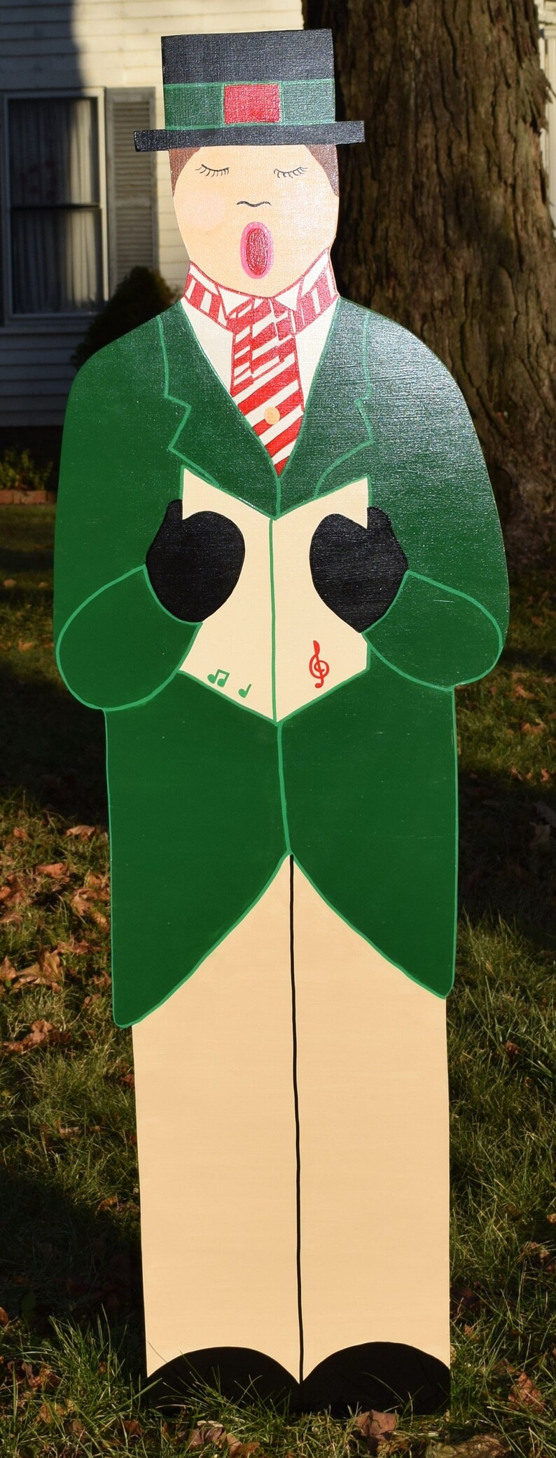 7 Piece Victorian Christmas Carolers Yard Art Stakes Etsy