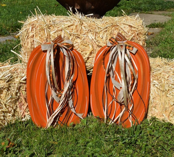 Fall Harvest Thanksgiving Halloween Pumpkins Yard Stake Etsy