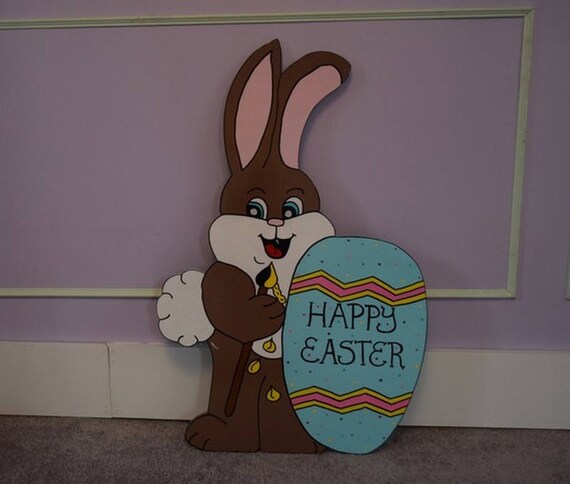 Easter Bunny Yard Art Outdoor Easter Rabbit Decoration Etsy