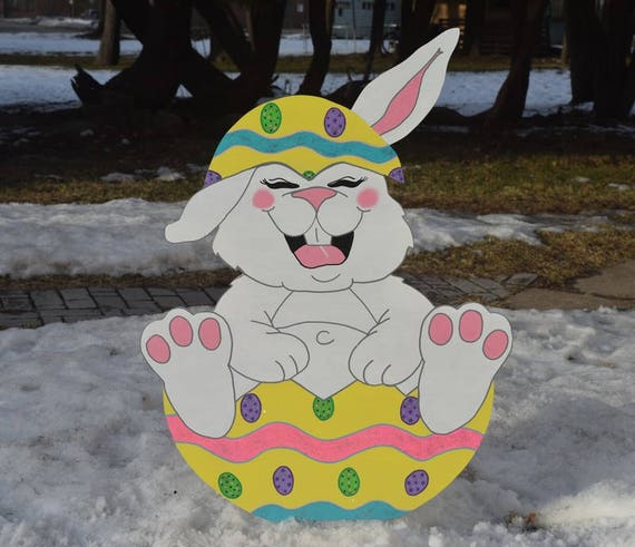 3pc Yard Stake Set Easter Bunny And Chicks Outdoor Garden