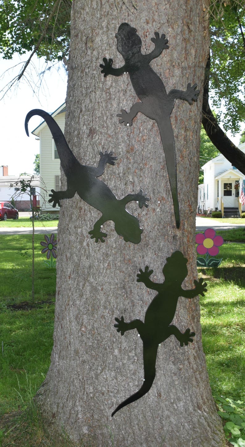 Gecko Outdoor Wall Art Lizard Outdoor Wall Decor Tropical Etsy