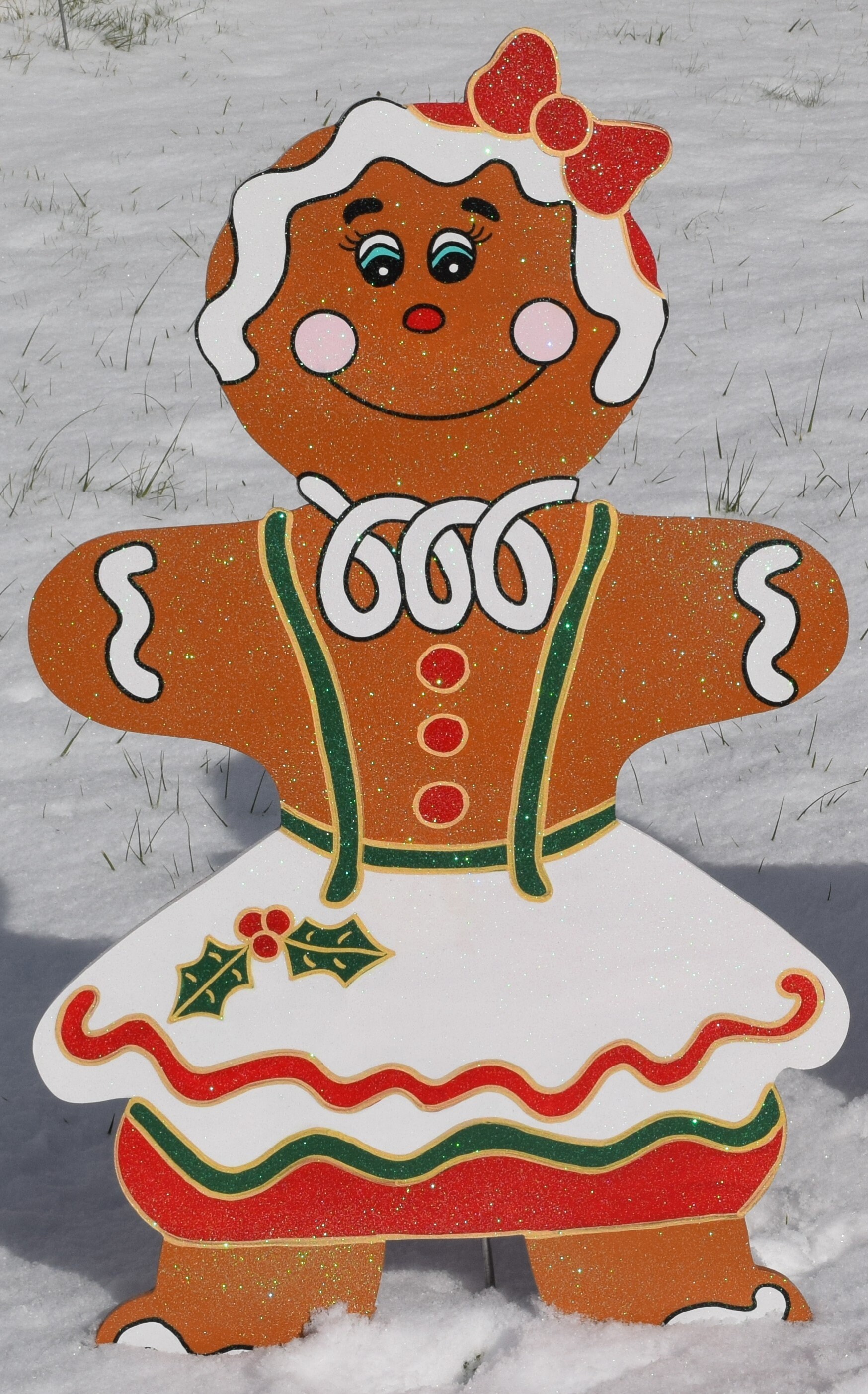 Sparkly Gingerbread Man Yard Stakes Gingerbread Yard Etsy