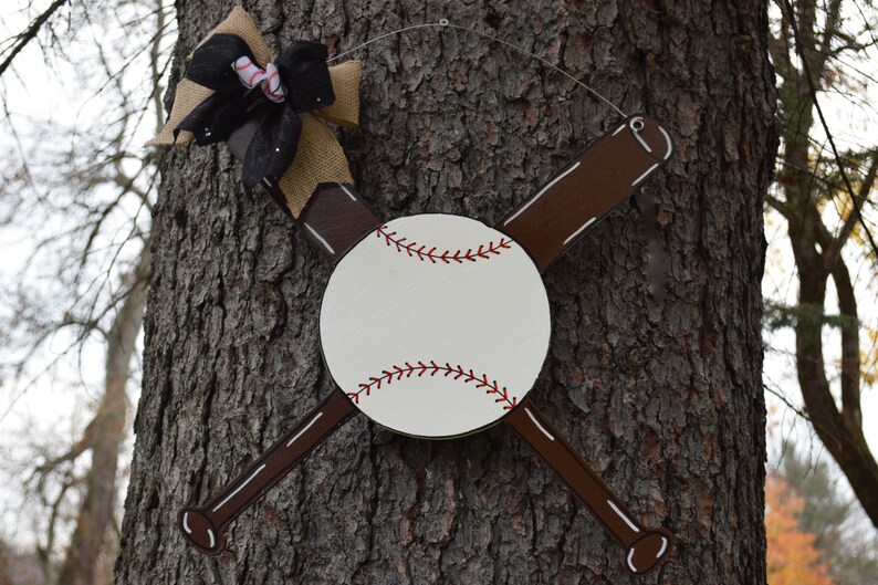 Baseball Bat Door Hanger Customizable Etsy