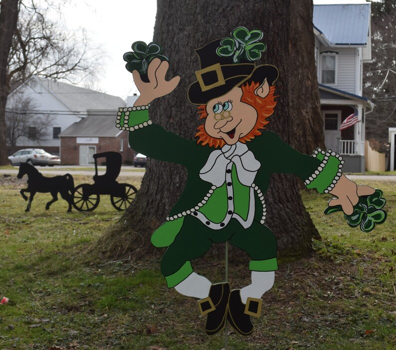 St. Patrick's Day Outdoor Yard Art Decoration Leprechaun Etsy