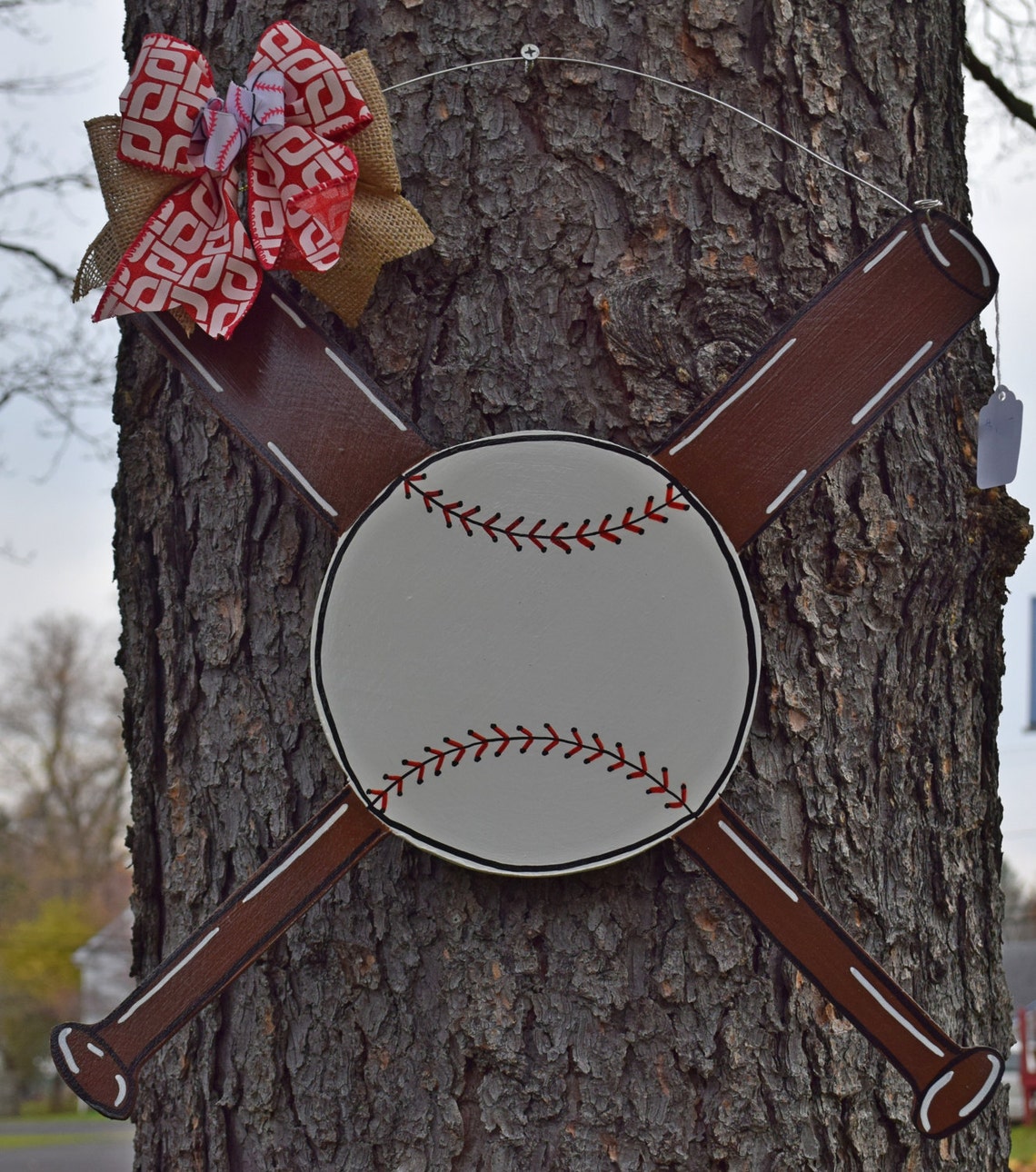 Baseball Bat Door Hanger Customizable Etsy