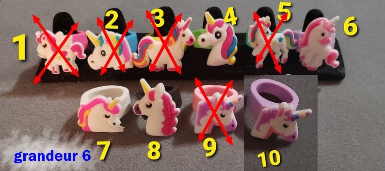 Unicorn silicone rings for children and adults Unicorn silicone rings for children and adults Gr.6